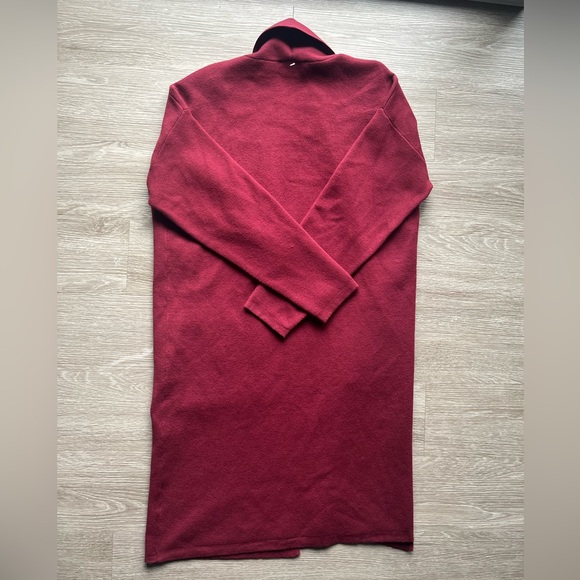 NWOT Tribal Open Front Coatigan with Patch Pockets Bordeaux Size M - Picture 9 of 9